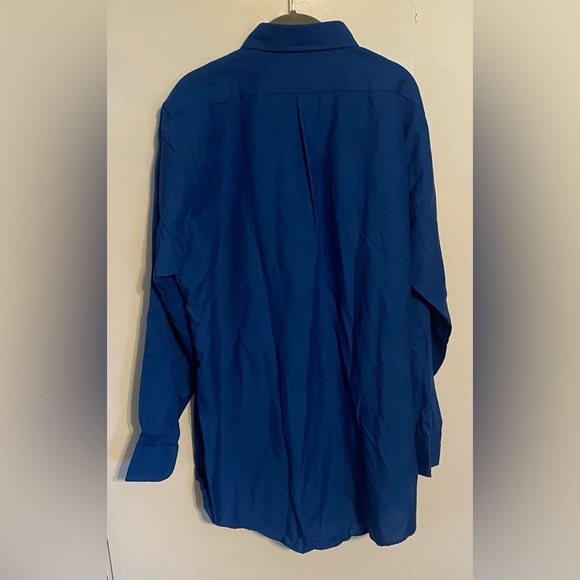 Red Kap Men's Poplin Dress Shirt, Royal Blue, L Tall - Picture 4 of 6